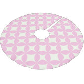 Cute Pink Retro Geometric Shapes Mid Mod Pattern Kerstboom Rok (Gekanteld)