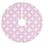 Cute Pink Retro Geometric Shapes Mid Mod Pattern Kerstboom Rok (Voorkant)
