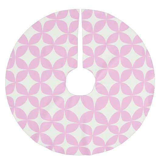 Cute Pink Retro Geometric Shapes Mid Mod Pattern Kerstboom Rok (Voorkant)