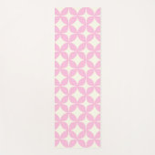Cute Pink Retro Geometric Shapes Mid Mod Pattern Yogamat (Voorkant)