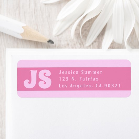 Cute Pink Return Address Labels (Insitu)