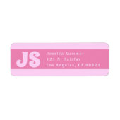 Cute Pink Return Address Labels (Voorkant)