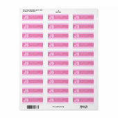 Cute Pink Return Address Labels (Full Sheet)