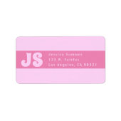 Cute Pink Return Address Labels (Voorkant)