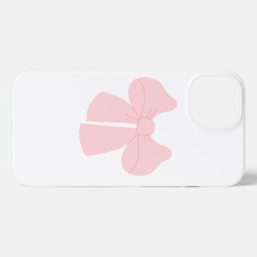 Cute Pink Ribbon Bow Cover iPhone Hoesje (Achterkant horizontaal)