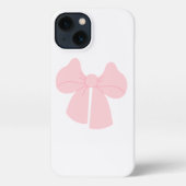 Cute Pink Ribbon Bow Cover iPhone Hoesje (Achterkant)