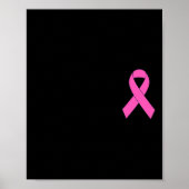 Cute Pink Ribbon Breast Cancer Bewustheid Vrouwen  Poster (Voorkant)