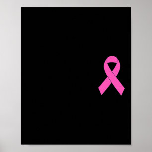 Cute Pink Ribbon Breast Cancer Bewustheid Vrouwen  Poster