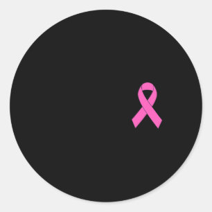 Cute Pink Ribbon Breast Cancer Bewustheid Vrouwen Ronde Sticker