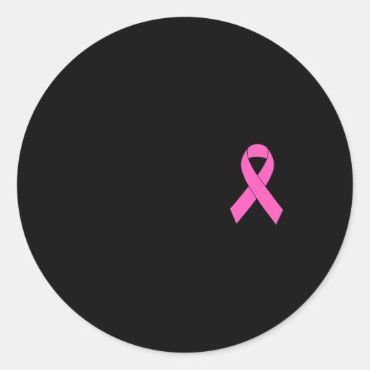 Cute Pink Ribbon Breast Cancer Bewustheid Vrouwen  Ronde Sticker (Voorkant)