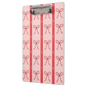 Cute Pink Ribbon Striped Pattern Klembord (Links)