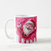 Cute Pink Santa Christmas Mug | Cozy Winter Mug Koffiemok (Links)