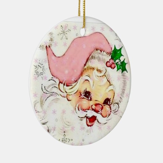 Cute Pink  Santa Ornament (Rechts)