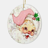 Cute Pink  Santa Ornament (Links)