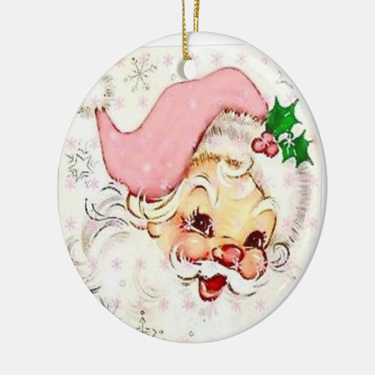 Cute Pink  Santa Ornament (Links)