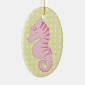 Cute Pink Seahorse Keramisch Ornament (Rechts)