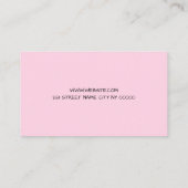 Cute pink Seamstress business card  Visitekaartje (Achterkant)