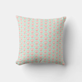 Cute Pink Seashell Pattern Illustratie Kussen