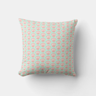 Cute Pink Seashell Pattern Illustratie Kussen