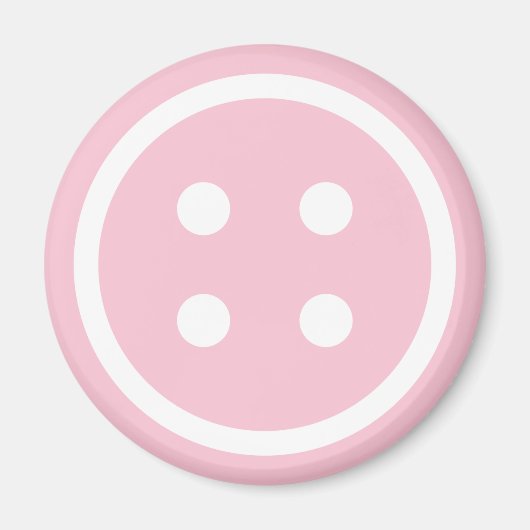 Cute Pink Sewing Button Magneet (Voorkant)