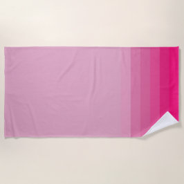 Cute Pink Shades Ombre Beach Towel Strandlaken