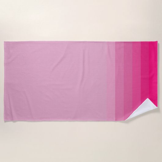 Cute Pink Shades Ombre Beach Towel Strandlaken (Voorkant)