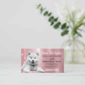 Cute Pink Shimmer Dog Pet Grooming Service Visitekaartje (Staand voorkant)