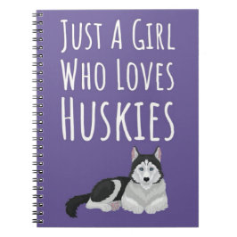 Cute Pink Siberian Husky Gifts For Baby Girls Kids Notitieboek