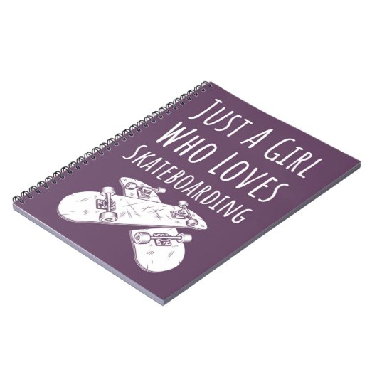 Cute Pink Skateboarder Gifts For Baby Girls Kids Notitieboek (Linkerzijde)