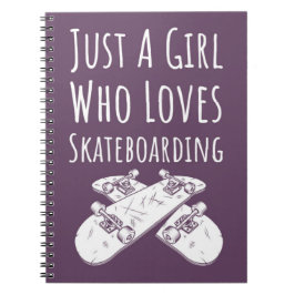 Cute Pink Skateboarder Gifts For Baby Girls Kids Notitieboek
