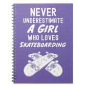 Cute Pink Skateboarder Gifts For Girls Skater Notitieboek (Voorkant)