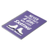 Cute Pink Skating Gifts For Girls Kids Ice Skater Notitieboek (Linkerzijde)