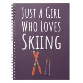 Cute Pink Ski Gifts For Baby Girls Kids Skier Notitieboek (Voorkant)