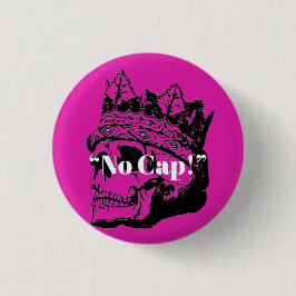 Cute Pink  Skull Crown Gepersonaliseerd Button