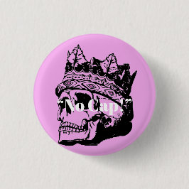 Cute Pink  Skull Crown Gepersonaliseerd Button