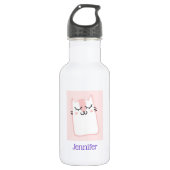 Cute Pink Sleeping Kitty Cat Custom Waterfles (Voorkant)