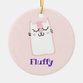 Cute Pink Sleeping Kitty Cat Keramisch Ornament (Voorkant)