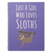 Cute Pink Sloth Gifts For Baby Girls Kids Lover Notitieboek (Voorkant)