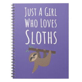 Cute Pink Sloth Gifts For Baby Girls Kids Lover Notitieboek