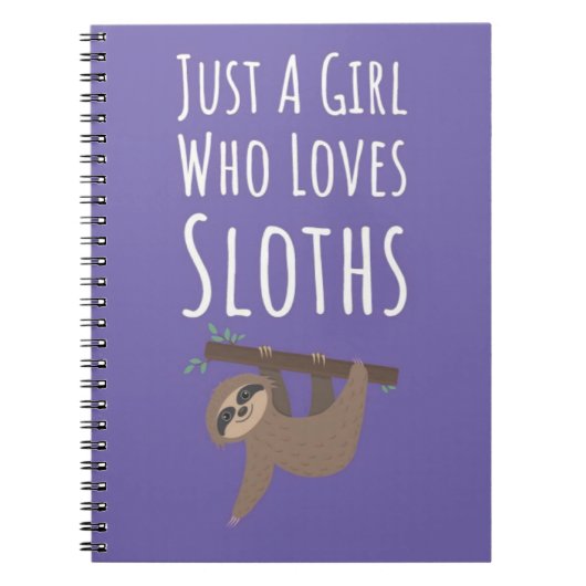 Cute Pink Sloth Gifts For Baby Girls Kids Lover Notitieboek (Voorkant)