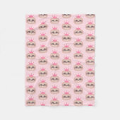 Cute Pink Sloth Princess Blanket Fleece Deken (Voorkant)