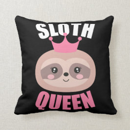 Cute Pink Sloth Queen Cushion Pillow Kussen
