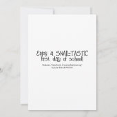 Cute Pink Snails Rainbow Log Back To School Kaart (Achterkant)