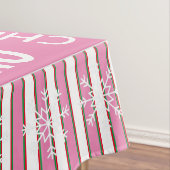 Cute Pink Snoep Pattern citeert kerstdecor Tafelkleed (Voorbeeld)