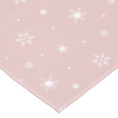 Cute Pink Snow Pattern Tafelkleed (Gekanteld)