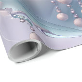 Cute Pink Snow Winter Birthday Cadeaupapier (Rol Hoek)