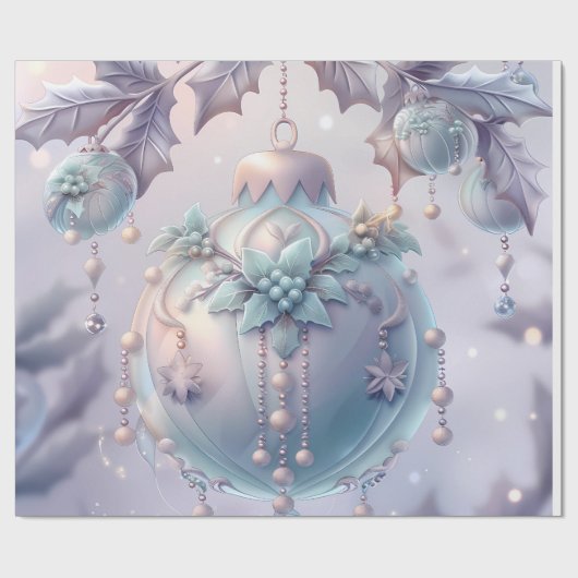 Cute Pink Snow Winter Birthday Cadeaupapier (Vlak)