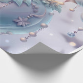 Cute Pink Snow Winter Birthday Cadeaupapier (Hoek)