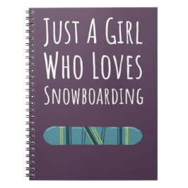 Cute Pink Snowboarder Gifts For Baby Girls Sports Notitieboek