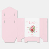 Cute Pink Snowflake Festive Candy Baby Shower  Bedankdoosjes (Ongevouwen)